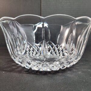 Royal Crystal Rock (RCR) Puccini Opera 7" Bowl Clear Criss Cross & Vertical Cut